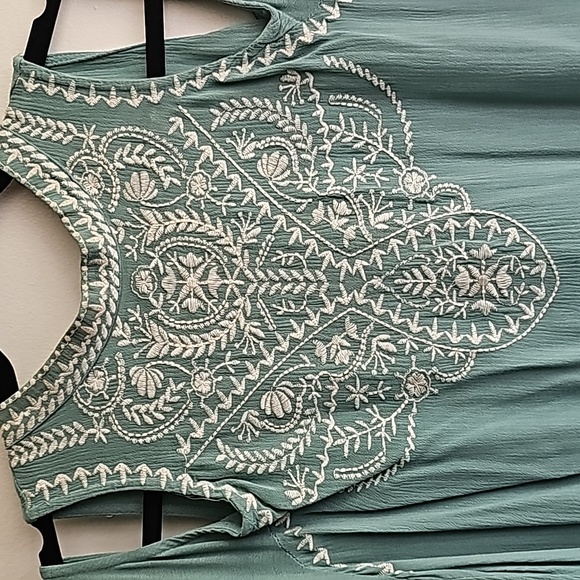 🟡XHILARATION Cold-Shoulder Tunic (Teal, L) - Picture 5 of 11